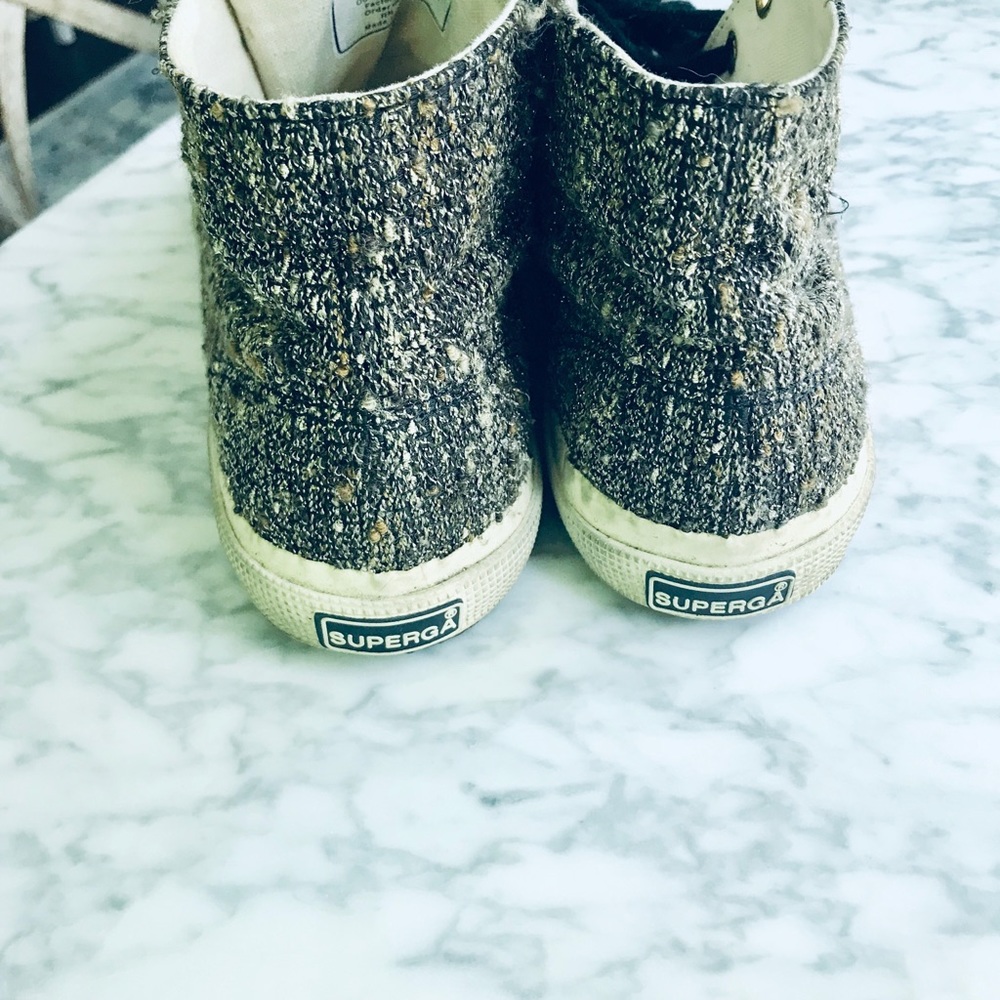 Superga X Man Repeller Tweed Hightop Sneaker View 3